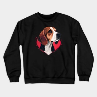 Beagle Valentine's Day Crewneck Sweatshirt